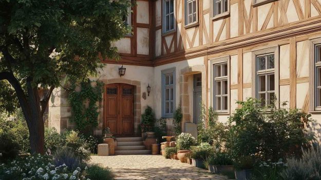 Fachwerkhaus mit Lehmputz-Wänden